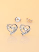 Charming Cupid Hearts CZ Earings
