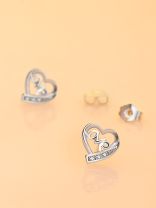 Charming Cupid Hearts CZ Earings