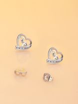 Charming Cupid Hearts CZ Earings
