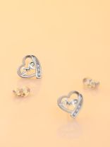 Charming Cupid Hearts CZ Earings