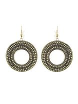 Golden Hoop Handicraft Earrings