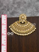 The Royal Shimmer - Golden Statement Earrings
