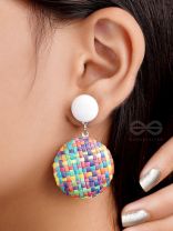 The Crayon ColourSplash - Woven Handicraft Earrings
