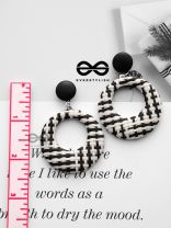 The Classic Black-n-Whites - Woven Handicraft Earrings