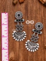 A Bohemian Statement (Onyx Black) - Embellished Oxidised Earrings