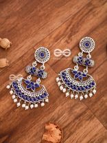The Bohemian Elegance (Sapphire Blue) - Embellished Oxidised Collection