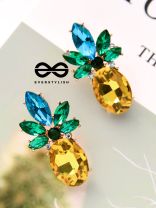 The Shimmery Pineapples - Embellished Statement Studs