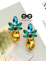 The Shimmery Pineapples - Embellished Statement Studs