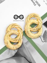 The Glamorous Entanglement - Golden Statement Studs