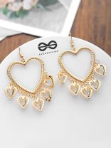I'm all Heart - Studded Golden Danglers