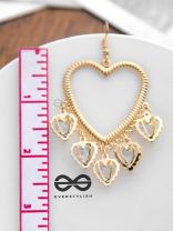 I'm all Heart - Studded Golden Danglers