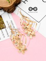 The Golden Intertwined Florals - Casual Daily-wear Danglers
