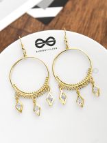 The Studded Charms - Golden Light-weight Danglers 