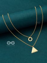 A Geometric Statement - Golden Layered Neckpiece