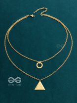 A Geometric Statement - Golden Layered Neckpiece