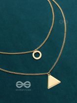 A Geometric Statement - Golden Layered Neckpiece