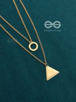 A Geometric Statement - Golden Layered Neckpiece