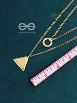 A Geometric Statement - Golden Layered Neckpiece