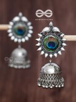 The Artsy Peacocks - Oxidised Boho Jhumkis
