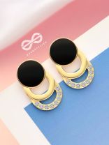 The Classy Geometry - Golden Statement Earrings
