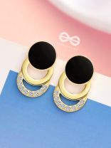 The Classy Geometry - Golden Statement Earrings
