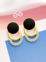 The Classy Geometry - Golden Statement Earrings