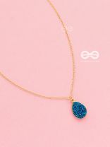 The Enticing Droplet - Embellished Golden Neckpiece