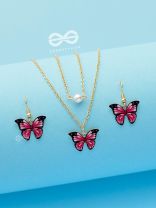 The Glamorous Butterflies - Set of Neckpiece and Earrings