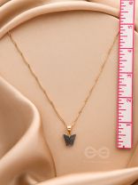 The Beguiling Butterfly - Golden Casual Neckpiece (Onyx Black)