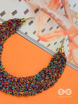 The Beauteous Braided Criss-Cross Beaded Necklace (Multicoloured)