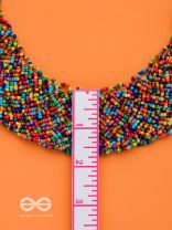 The Beauteous Braided Criss-Cross Beaded Necklace (Multicoloured)