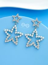 The Shimmering Stars - Embellished Statement Danglers
