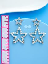 The Shimmering Stars - Embellished Statement Danglers