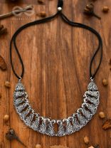 The Peaceful Peacocks - Oxidised Boho Choker