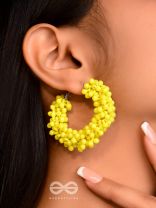 A Glimmer of Shimmer - Playful Embellished Hoops (Yellow)