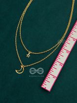 The Elegance of Night Sky - Golden Multilayered Neckpiece