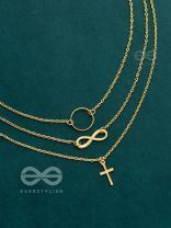 The Layered Infinite Grace - Golden Statement Neckpiece