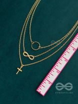 The Layered Infinite Grace - Golden Statement Neckpiece