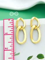 Delicate Interwined Gold Chain Dangler Earrings