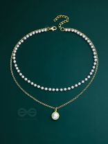 The Goddess of Pearls - Statement Golden Neckpiece