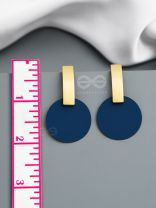 The Geometric Blues - Golden Statement Earrings