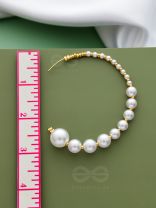 The Crescent Moon Pearls - Statement Hoops