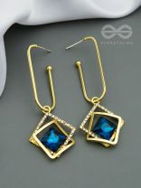 The Whimsical Heart of the Ocean - Golden Statement Earrings