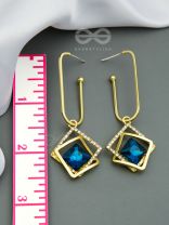 The Whimsical Heart of the Ocean - Golden Statement Earrings