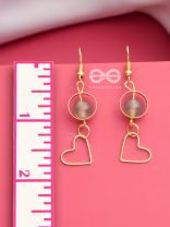 The little dangling heart - Golden Casual Earrings