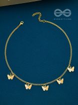 The Beguiling Butterflies - Statement Golden Neckpiece