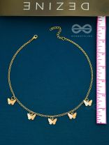 The Beguiling Butterflies - Statement Golden Neckpiece