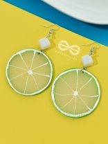 As Fresh as Lime - Statement Casual Earrings
