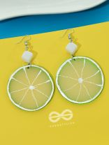 As Fresh as Lime - Statement Casual Earrings