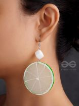 As Fresh as Lime - Statement Casual Earrings